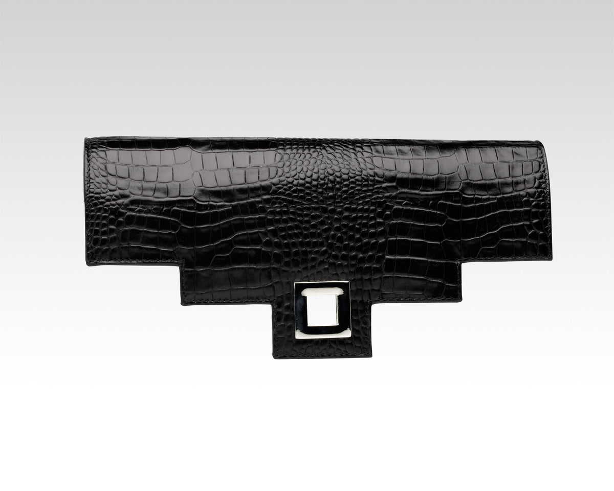 Quoin Medium Handbag Flap - Black