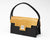 Quoin Handbag - Black Croc with Tan Flap