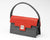 Quoin Handbag - Grey Croc with Red Flap