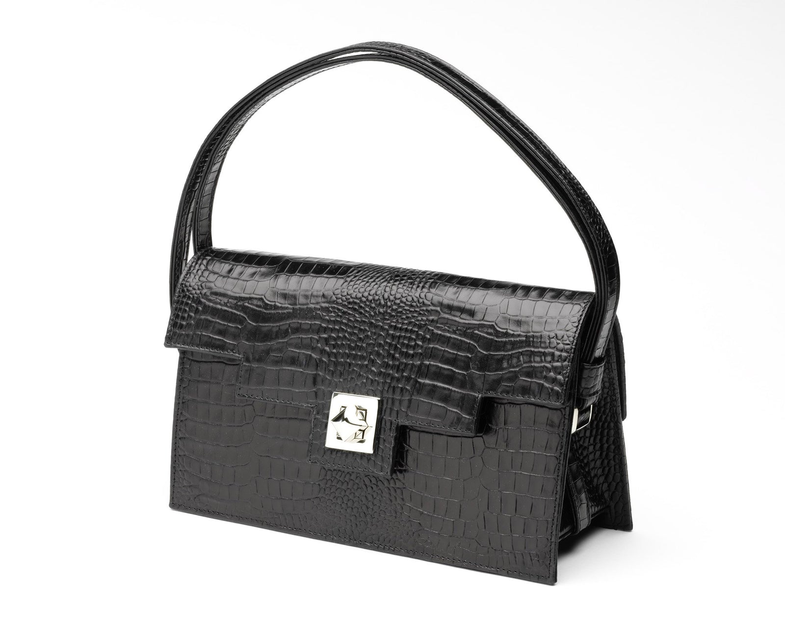 Quoin Medium Handbag in Black